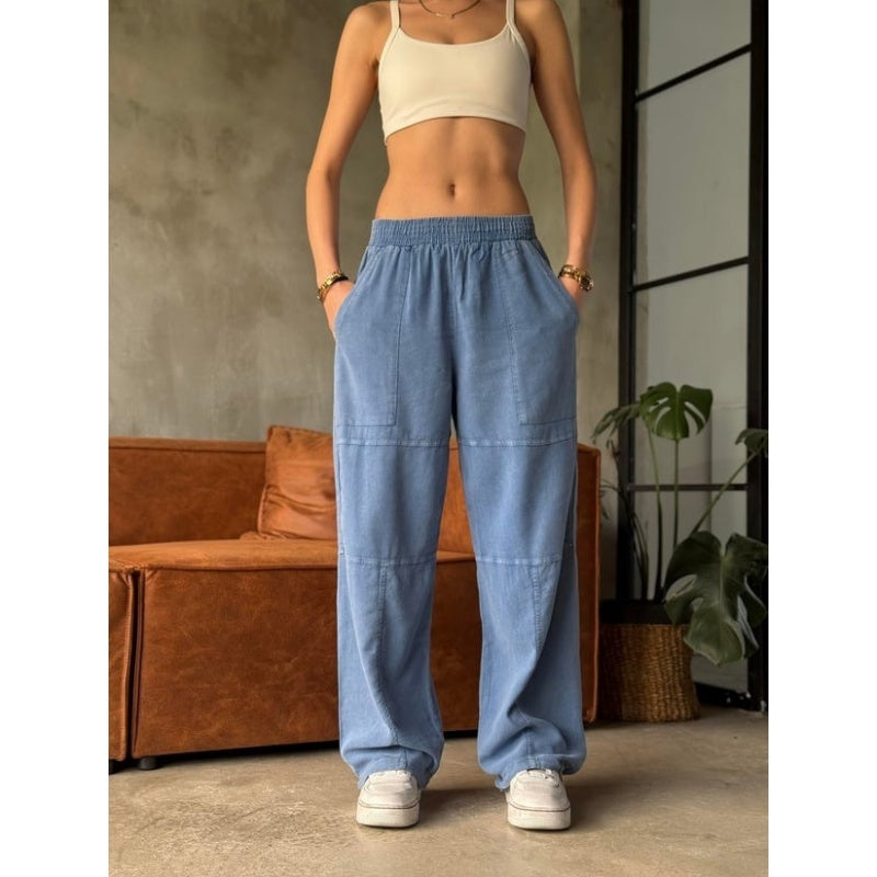 【S-3XL】👖Női laza, rugalmas derékú alkalmi nadrág