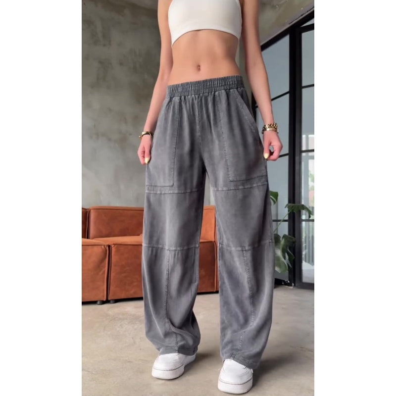 【S-3XL】👖Női laza, rugalmas derékú alkalmi nadrág