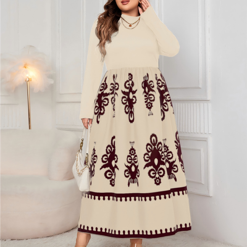【XL-4XL】💃Női hosszú ujjú, magas derekú ruha