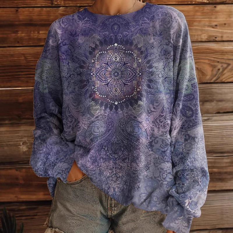 【S-3XL】💖Női, laza fazonú, batikolt pulóver