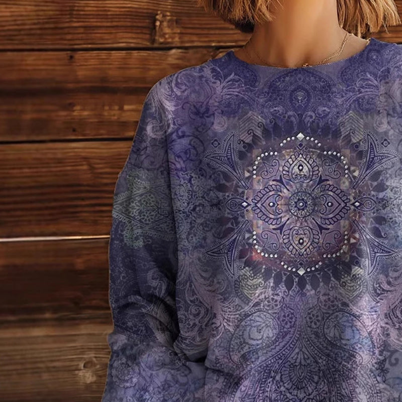 【S-3XL】💖Női, laza fazonú, batikolt pulóver