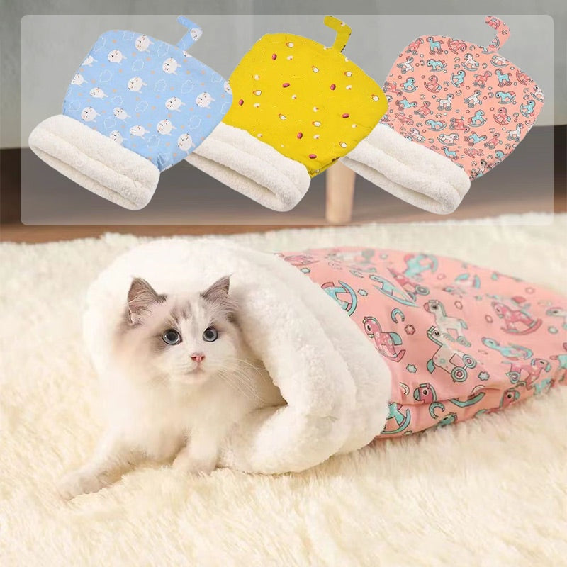 🐈Kényelmes téli hálózsák macskájának