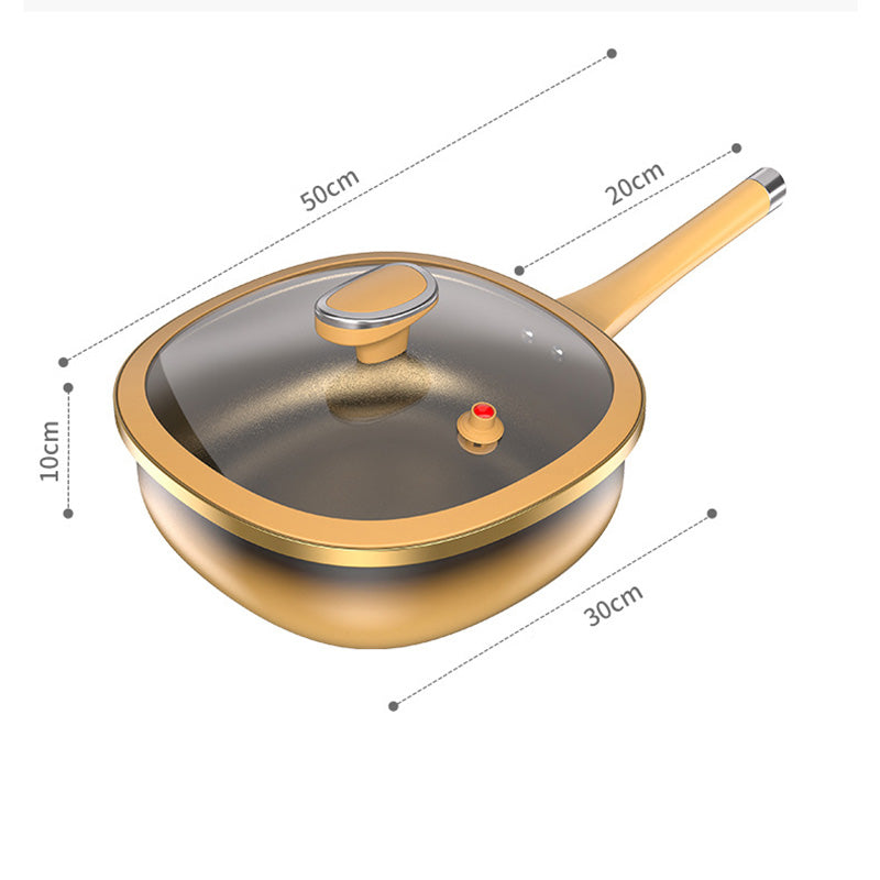 🍳12 hüvelykes titánötvözetből készült tapadásmentes serpenyő (fedéllel)