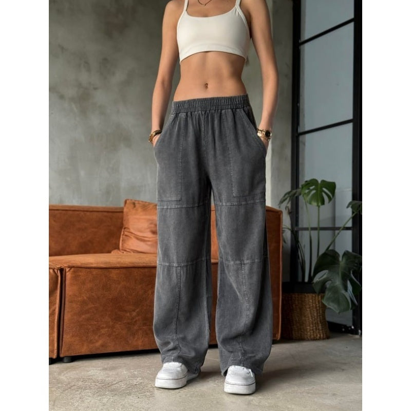 【S-3XL】👖Női laza, rugalmas derékú alkalmi nadrág