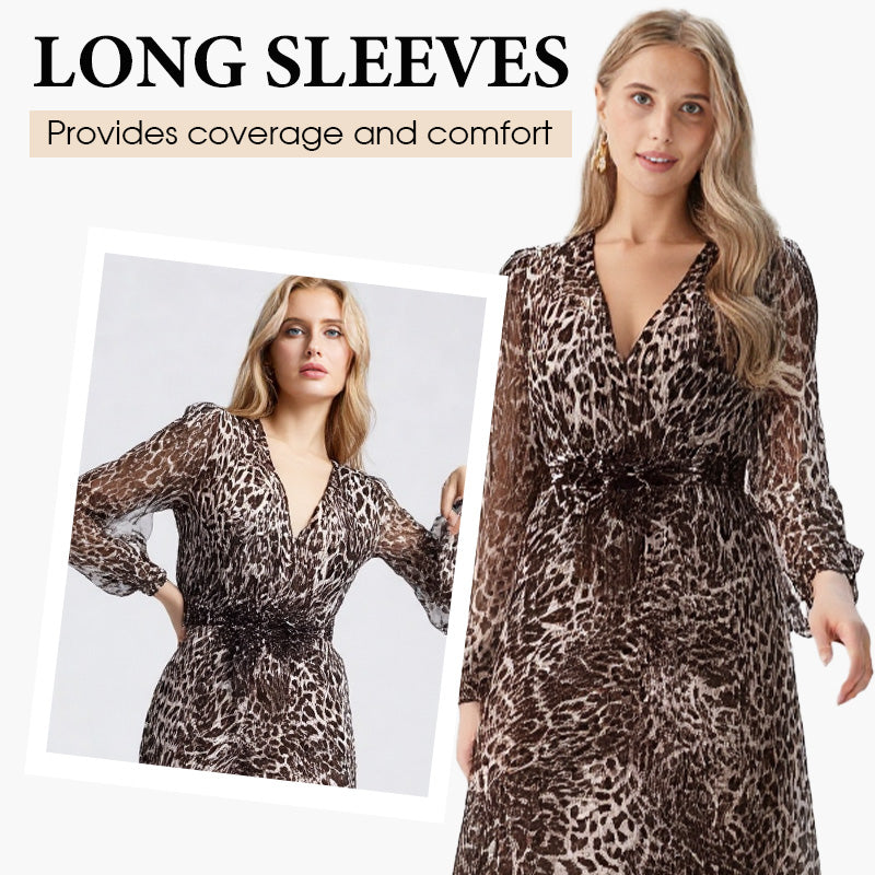 【S-4XL】🌹Leopárd mintás, laza szabású ruha