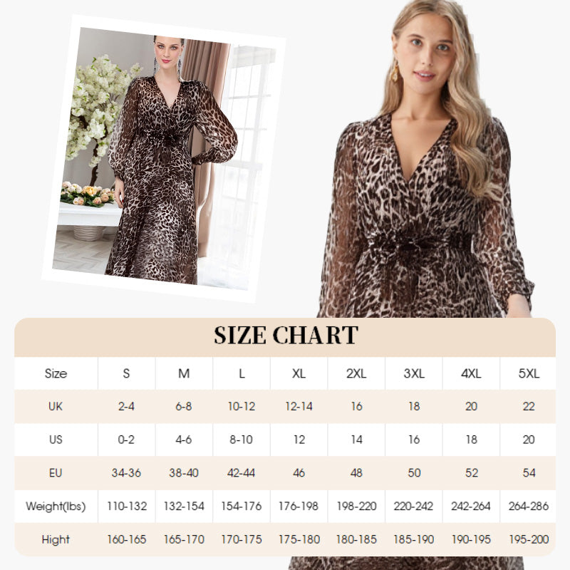 【S-4XL】🌹Leopárd mintás, laza szabású ruha