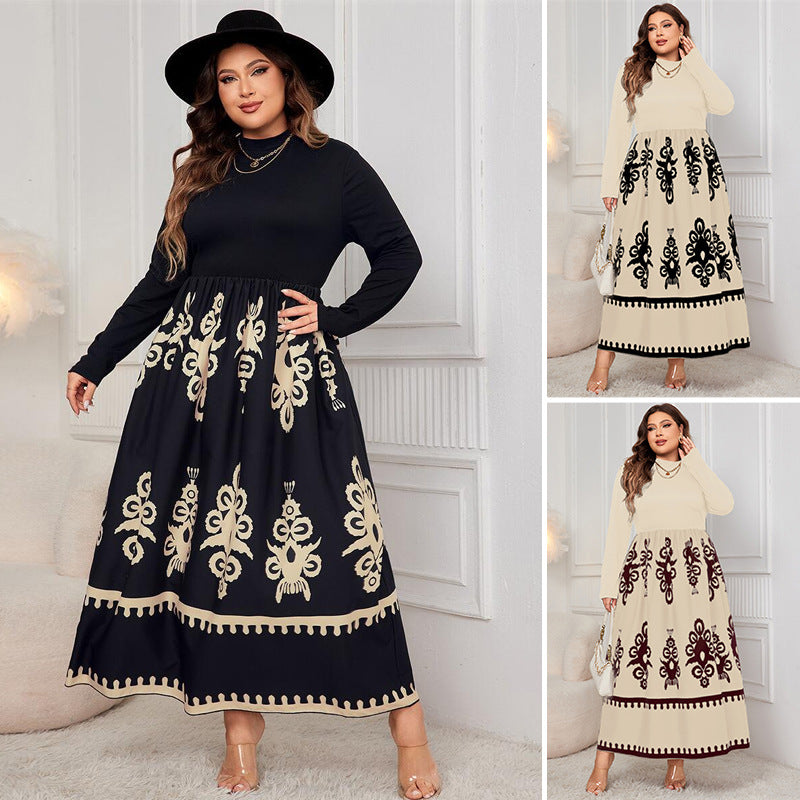 【XL-4XL】💃Női hosszú ujjú, magas derekú ruha