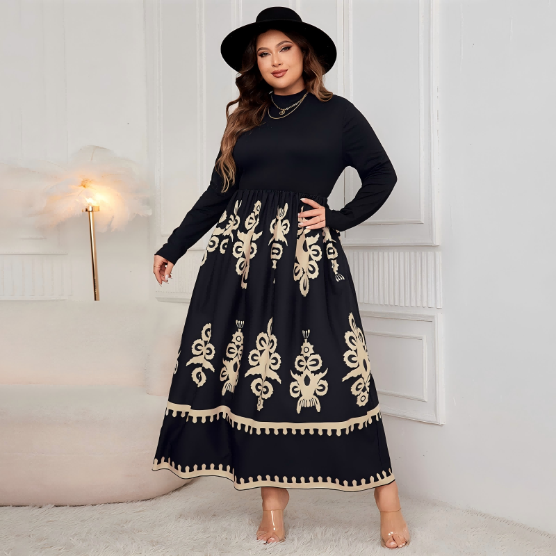 【XL-4XL】💃Női hosszú ujjú, magas derekú ruha