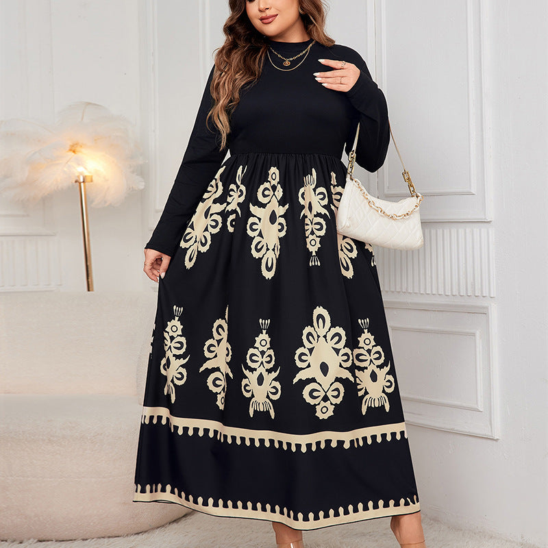 【XL-4XL】💃Női hosszú ujjú, magas derekú ruha