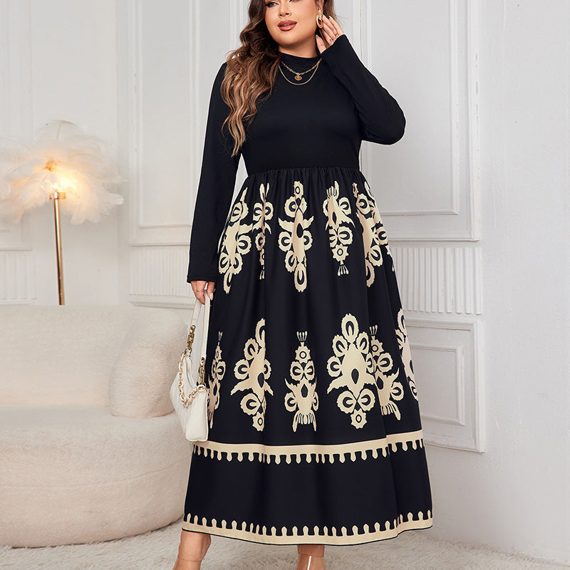 【XL-4XL】💃Női hosszú ujjú, magas derekú ruha