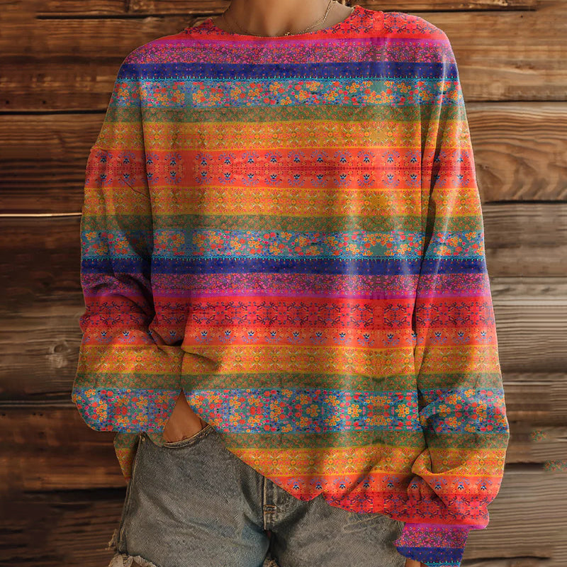 【S-3XL】💖Női, laza fazonú, batikolt pulóver